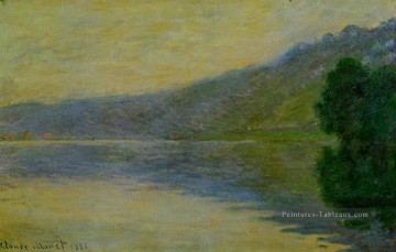  seine Tableaux - La Seine à PortVillez Blue Effect Claude Monet